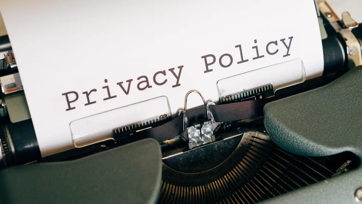 typewriter printing privacy policy